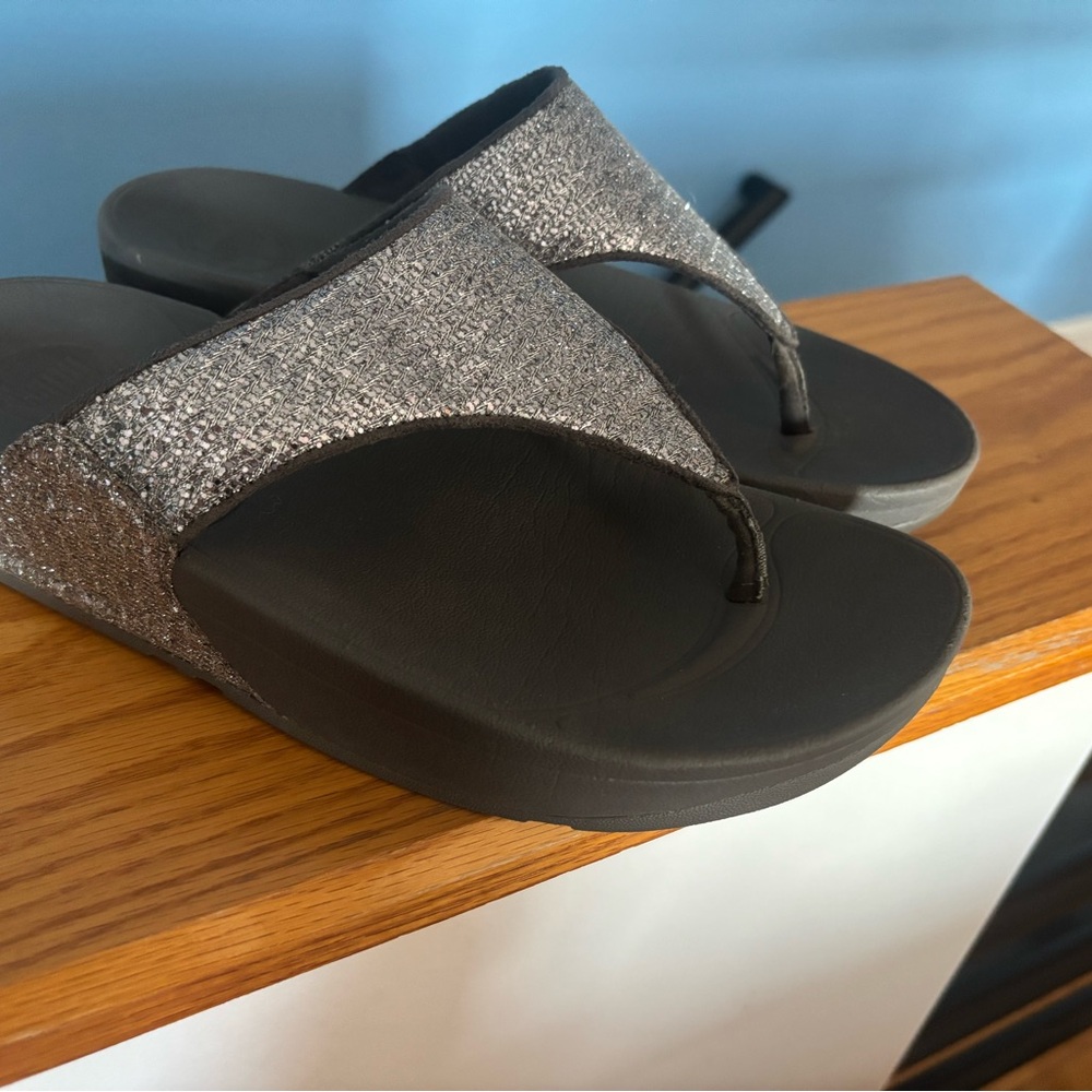 Fitflop Silver Sandals with Contoured Comfort